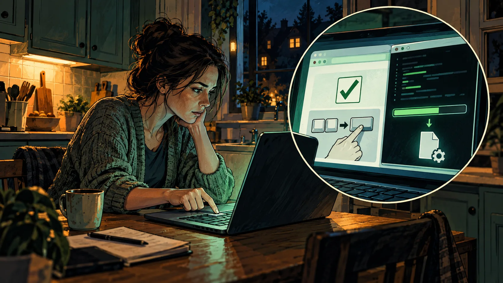 A user follows a counterfeit verification prompt and runs a command that starts downloading malicious software.