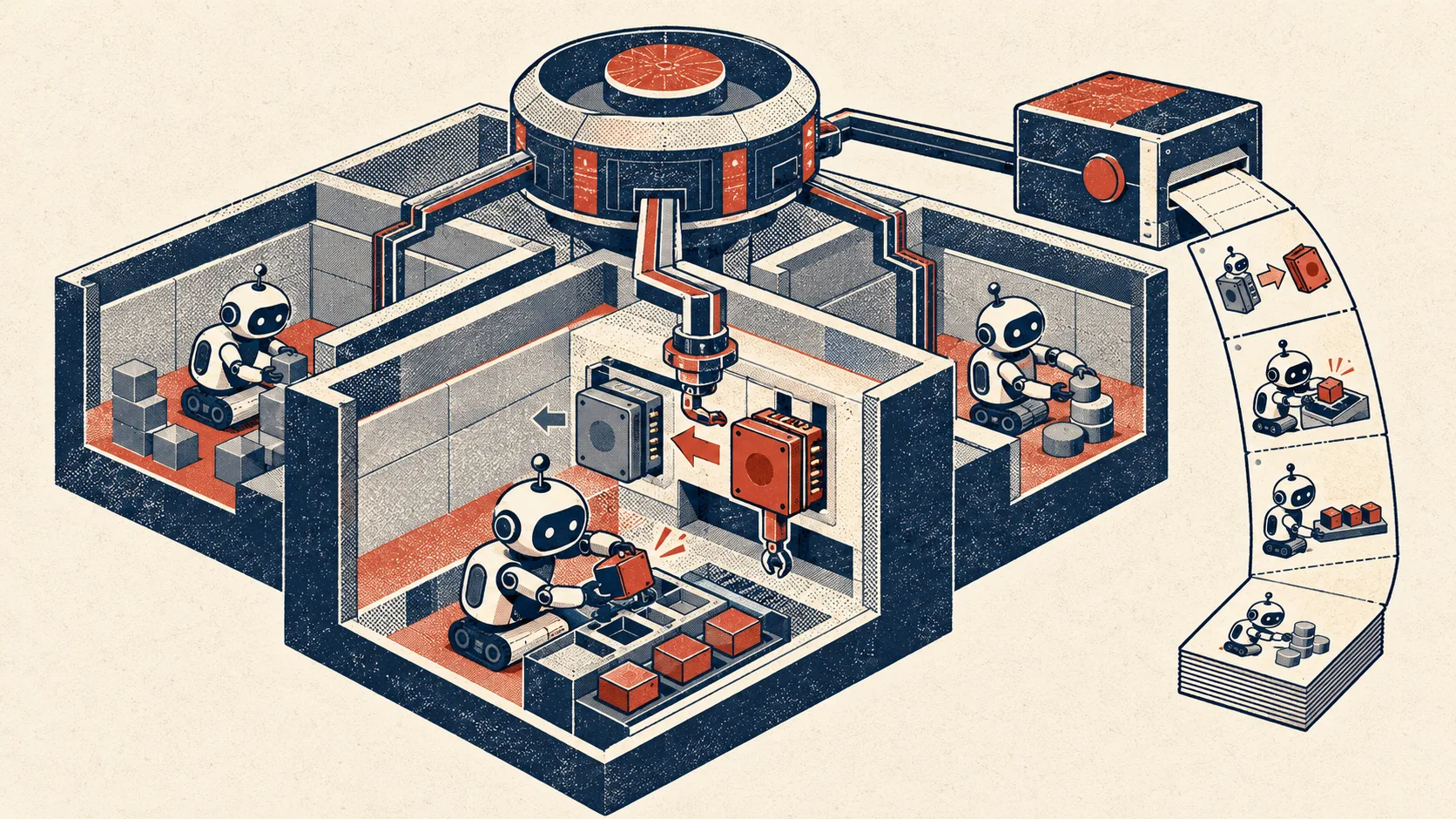 An agent control system runs tasks in separate tenant compartments, replaces a runtime component, and records each lifecycle event.