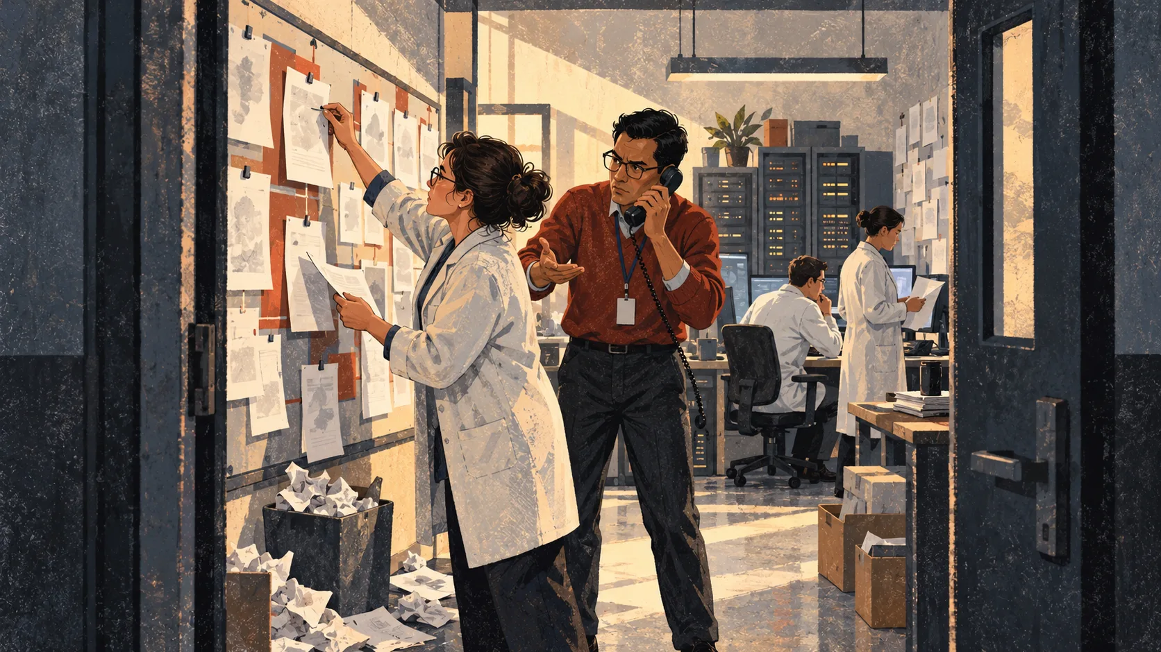 Safety researchers assemble new investigation procedures while consulting an outside evaluator during an unprecedented AI incident.