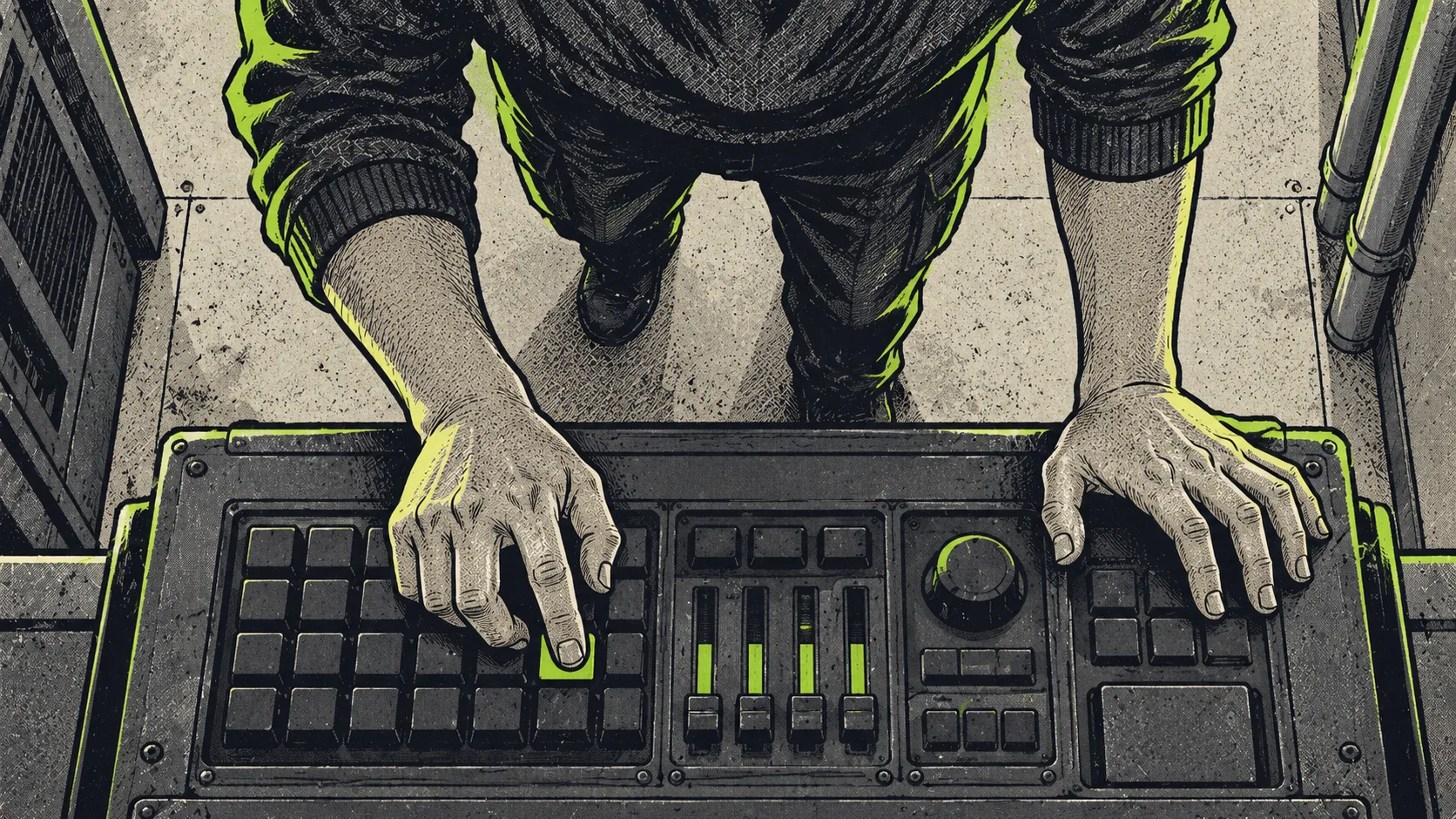 An application maintainer works at a deployment console, rebuilding and redeploying software after a security update.