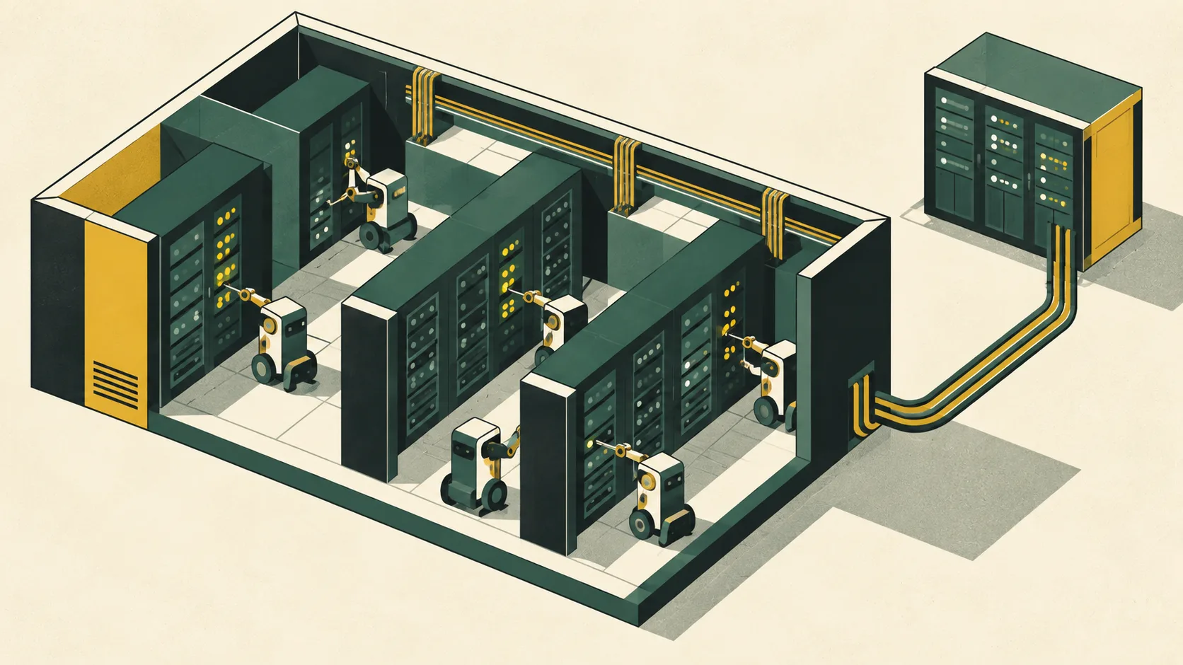 Automated security agents run simultaneous defense tests across enterprise servers, with completed checks accumulating as new tests begin.