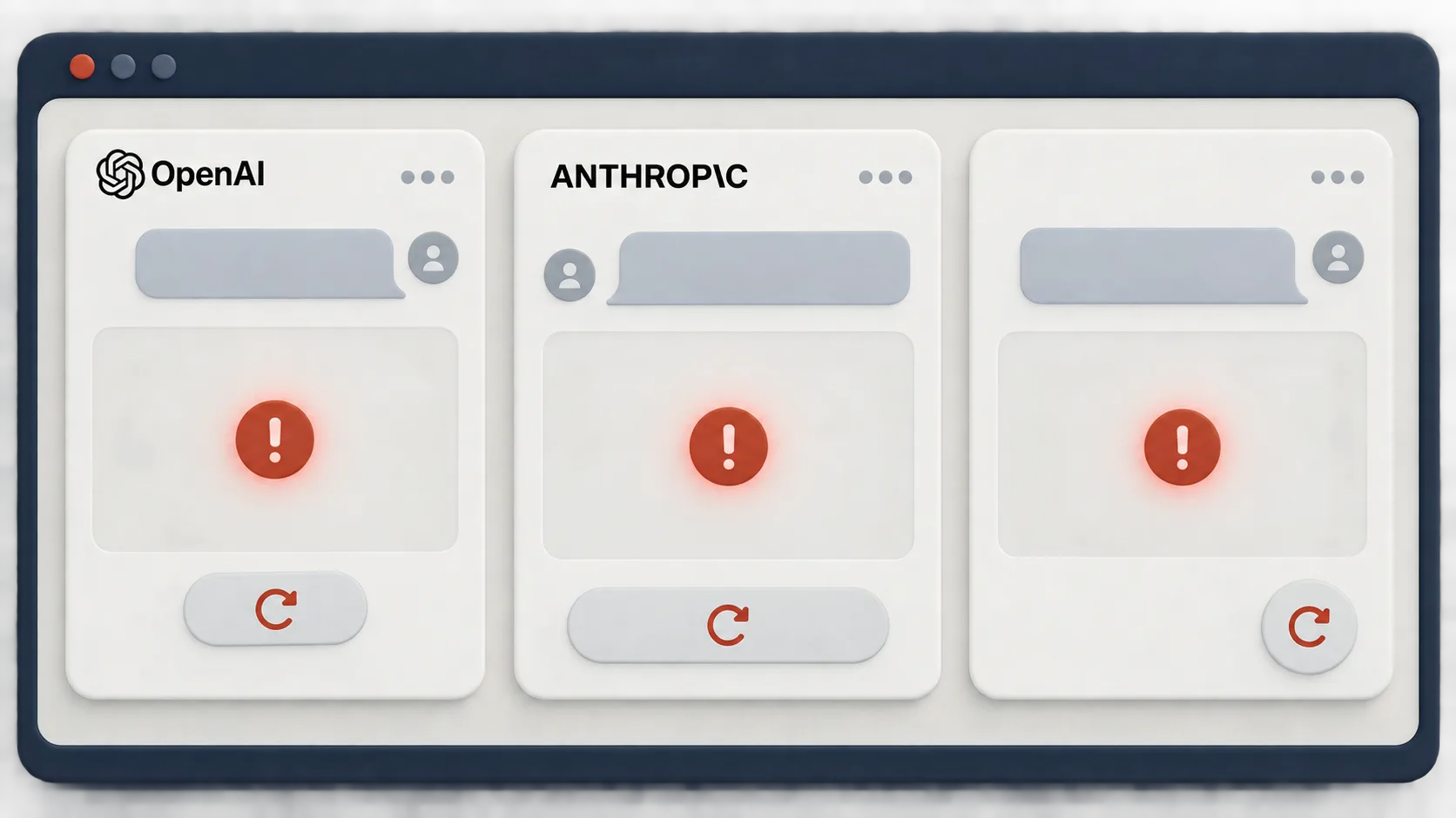 OpenAI, Anthropic, and xAI Experience Simultaneous Outages