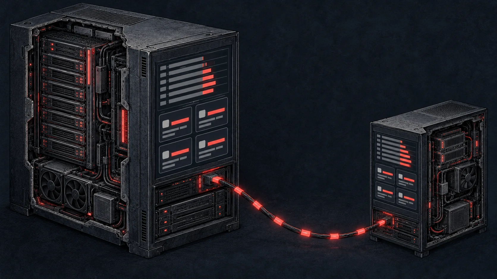A compromised banking server transfers customer records and credit card data to an external server.